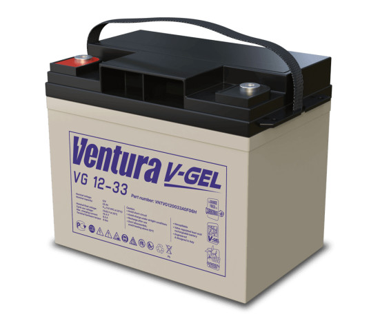 Тяговый аккумулятор Ventura VG 12-33 (12В, 33Ач, GEL)