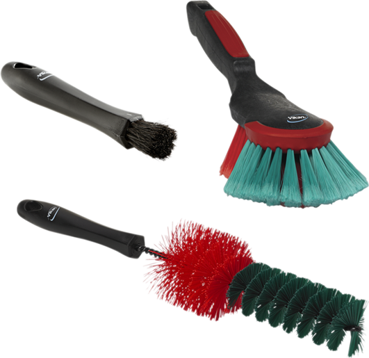 Набор из 3-х щеток Vikan (ручная, для дисков, интерьерная)