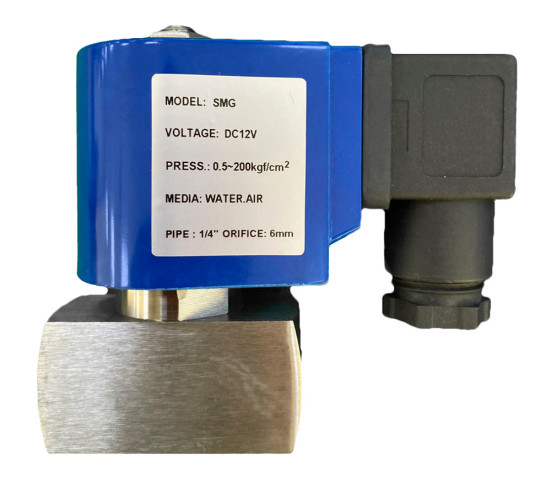 Клапан электромагнитный SMG (200бар, 1/4"г-г, норм.закр, нерж, 12В) TOR