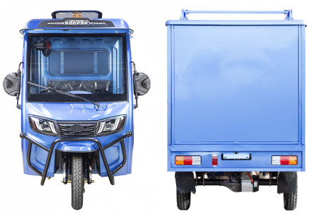 Трицикл электрический Rutrike КАРГО Кабина Дуал обогрев 1500 (зеленый)