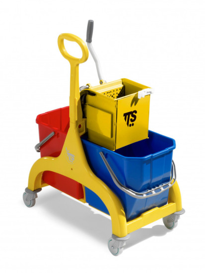 Тележка TTS Nick (2х50 л, отжим О-Кеу, желтый)