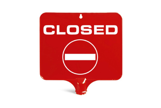 Табличка TTS Закрыто (36см, квадратная, итал. яз)