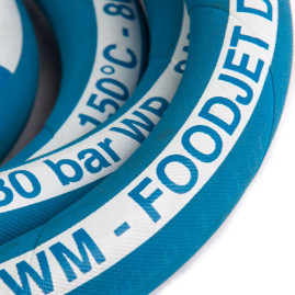 Шланг пищевой Foodjet DN12 (15м, 1/2"г-1/2"ш, 80бар)
