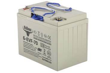 Тяговый аккумулятор RuTrike 6-EVF-70 (12V, 70A/h, AGM)