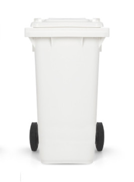 Контейнер TTS для отходов (240л, педаль, колеса, крышка, белый)