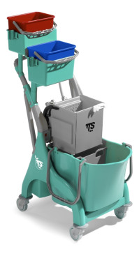 Тележка TTS Nick Plus 23 (28л, 2х4л, отжим O-Key, зеленый)