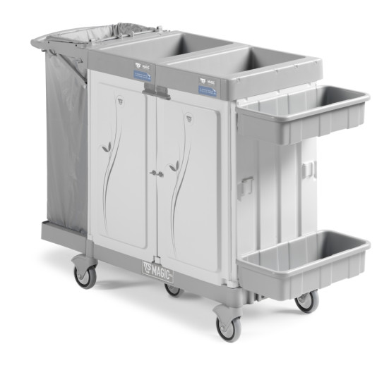 Тележка TTS Magic Hotel 885S (закрытая, 2 корзины, держ. мешка 120л)