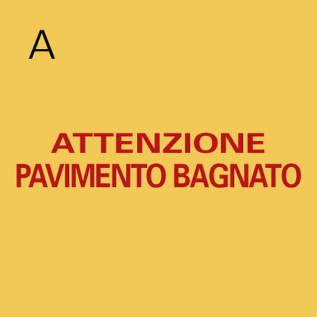 Указатель TTS "Осторожно мокрый пол" (полипроп, 2хсторонний, итал и англ)