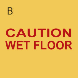 Указатель TTS "Осторожно мокрый пол" (полипроп, 2хсторонний, итал и англ)