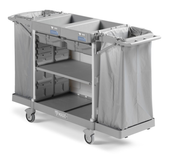 Тележка TTS Magic Hotel 890B (открытая, 2 ящика, полки, 2 держ. мешка 120л)