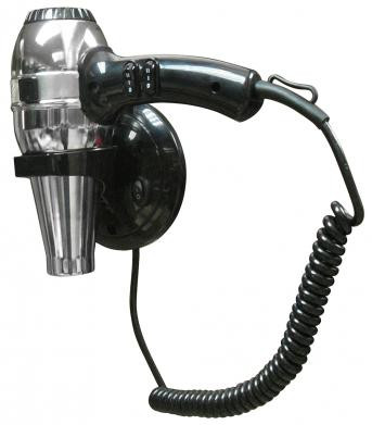 Фен настенный Nofer 02057.B (1800Вт, антивандальный, черный/металлик) (02057.B)