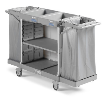 Тележка TTS Magic Hotel 890B (открытая, полки, 2 держ. мешка 120л)