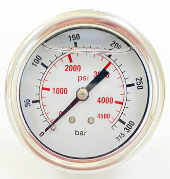 Манометр (400бар, 1/4"внеш, вход сзади, пластик) TOR