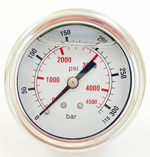 Манометр (400бар, 1/4"внеш, вход сзади, пластик) TOR