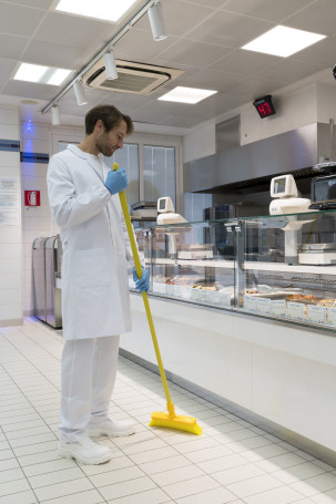 Щетка IGEAX для пола (340мм, жесткий, желтый)