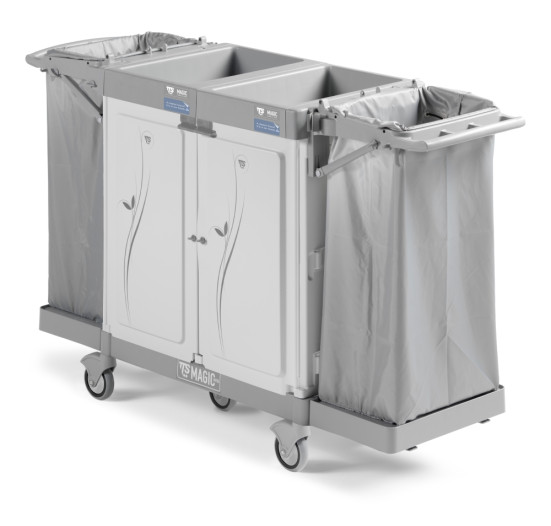 Тележка TTS Magic Hotel 890S (закрытая, двери, 2 держ. мешка 120л)
