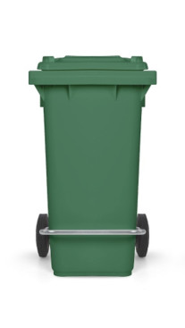 Контейнер TTS (120 л, колеса, педаль, крышка, зеленый)