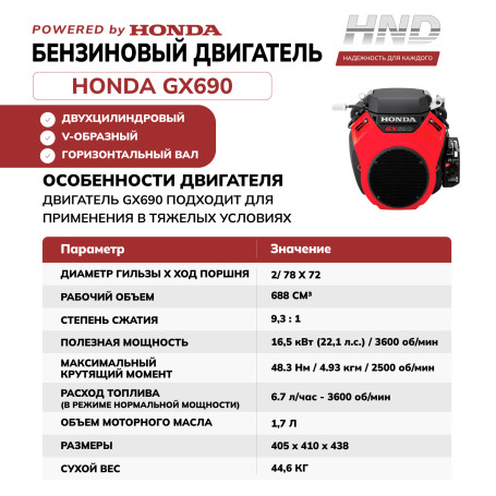 Генератор бензиновый HND GE 11000 XQST