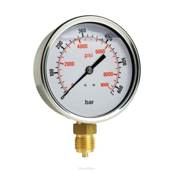 Манометр (315бар, 1/4"внеш, вход снизу, пластик) TOR