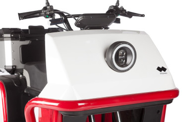 Трицикл электрический Wanshida DOUHAO 60V 800Вт (черно-бело-красный)