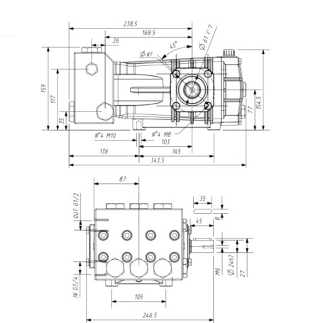 Насос высокого давления TITAN FCL5020 (200бар, 50л/мин)