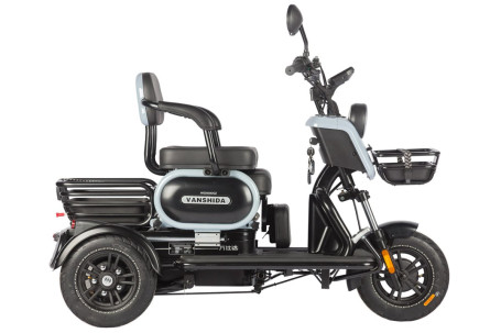 Трицикл электрический Wanshida UN MOTO 60V 650Вт (черно-красный)